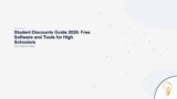 Student Discounts Guide 2026: Free Software and Tools for High Schoolers