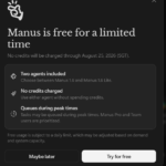 Manus AI 1.6 & 1.6 Max Free Access: Claim by August 25